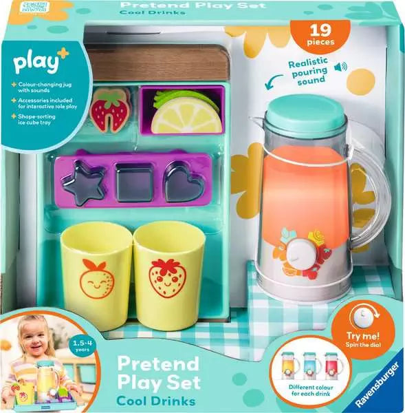 Ravensburger Play+ Fresh Drinks Pretend Play Set – Kids Tea & Juice Café Set (Ages 2+)