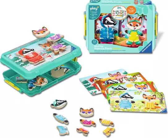 Ravensburger Play+ Dress-Up Seasons Puzzle – Four Seasons Mix & Match Learning Puzzle (Ages 2+)