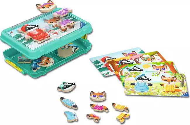 Ravensburger Play+ Dress-Up Seasons Puzzle – Four Seasons Mix & Match Learning Puzzle (Ages 2+)