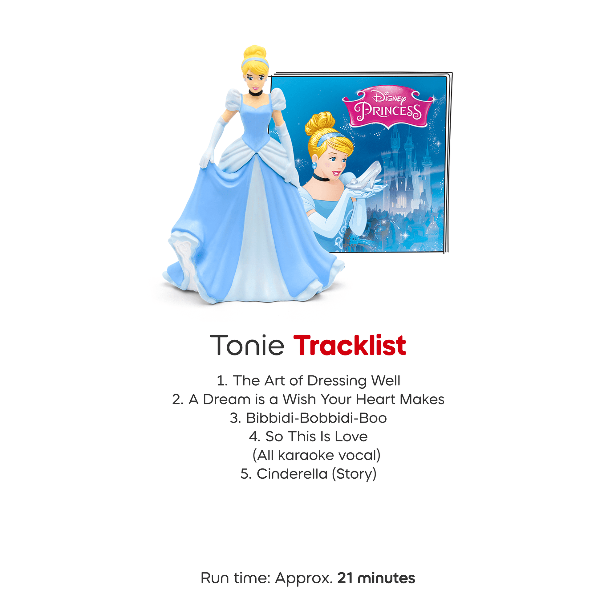Tonies Disney Cinderella – Screen-Free Audio Tonie Figure with Stories & Songs for Kids (Ages 1+)