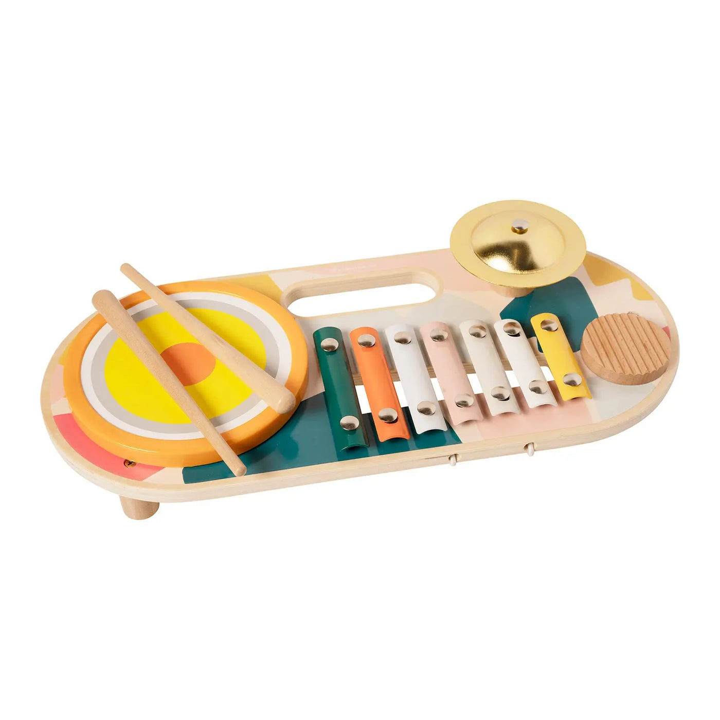 Manhattan Toy BeatstoGo Wooden Musical Learning Toy – Toddler Percussion Music Set