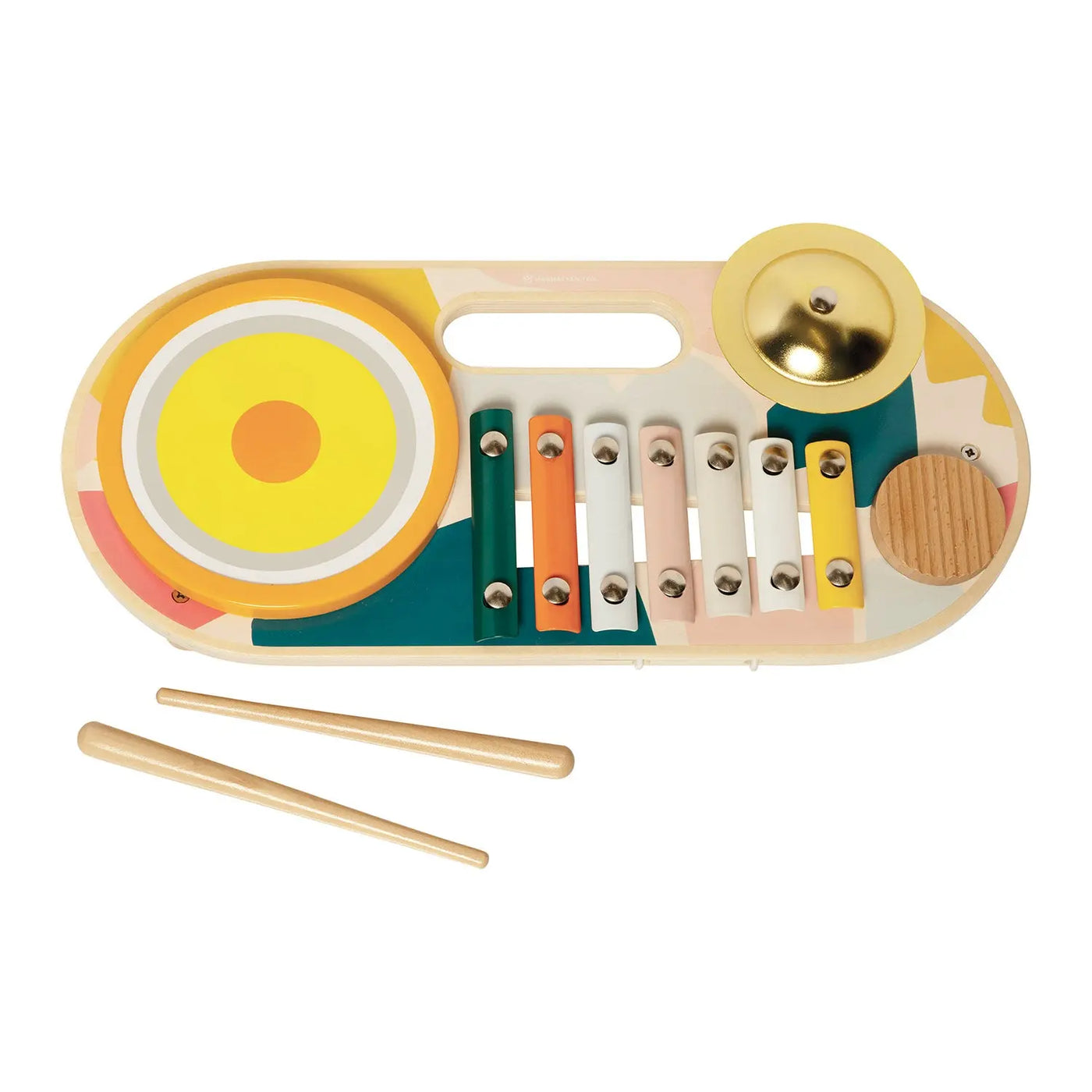 Manhattan Toy BeatstoGo Wooden Musical Learning Toy – Toddler Percussion Music Set