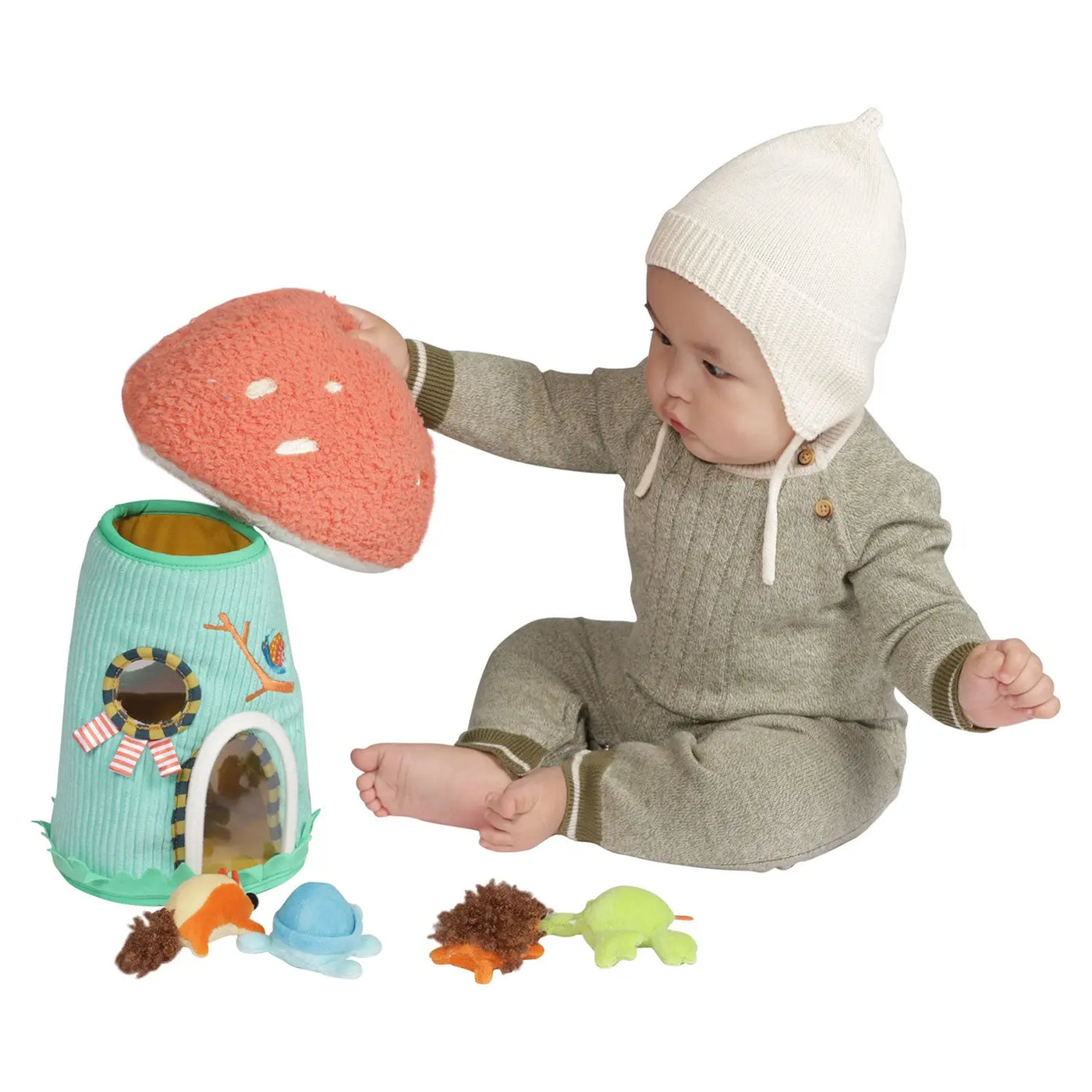 Manhattan Toy Toadstool Cottage Fill & Spill Activity Toy – Toddler Shape Learning Toy