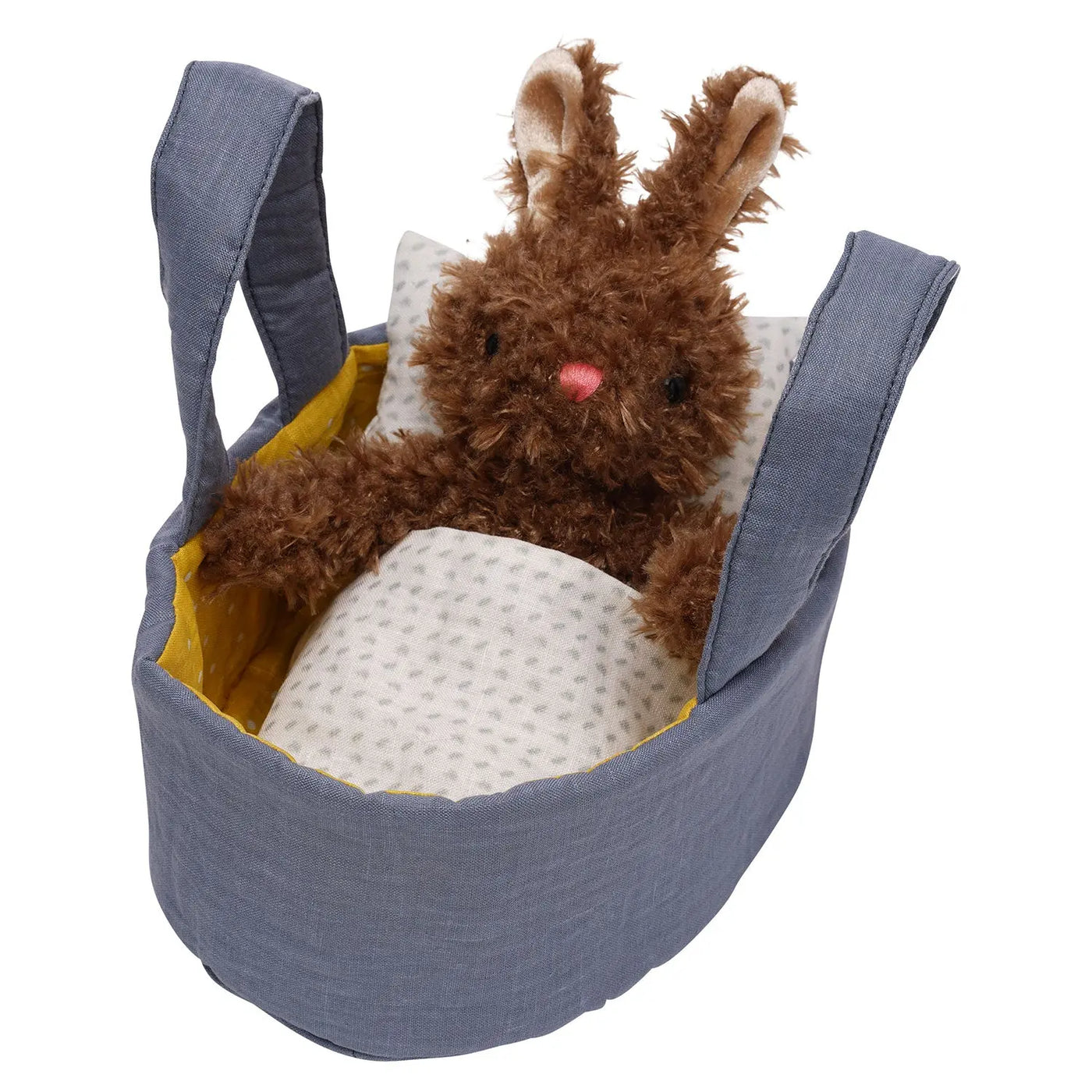 Manhattan Toy Moppettes Beau Bunny & Bassinet Set – Nurturing Baby Doll Play Set