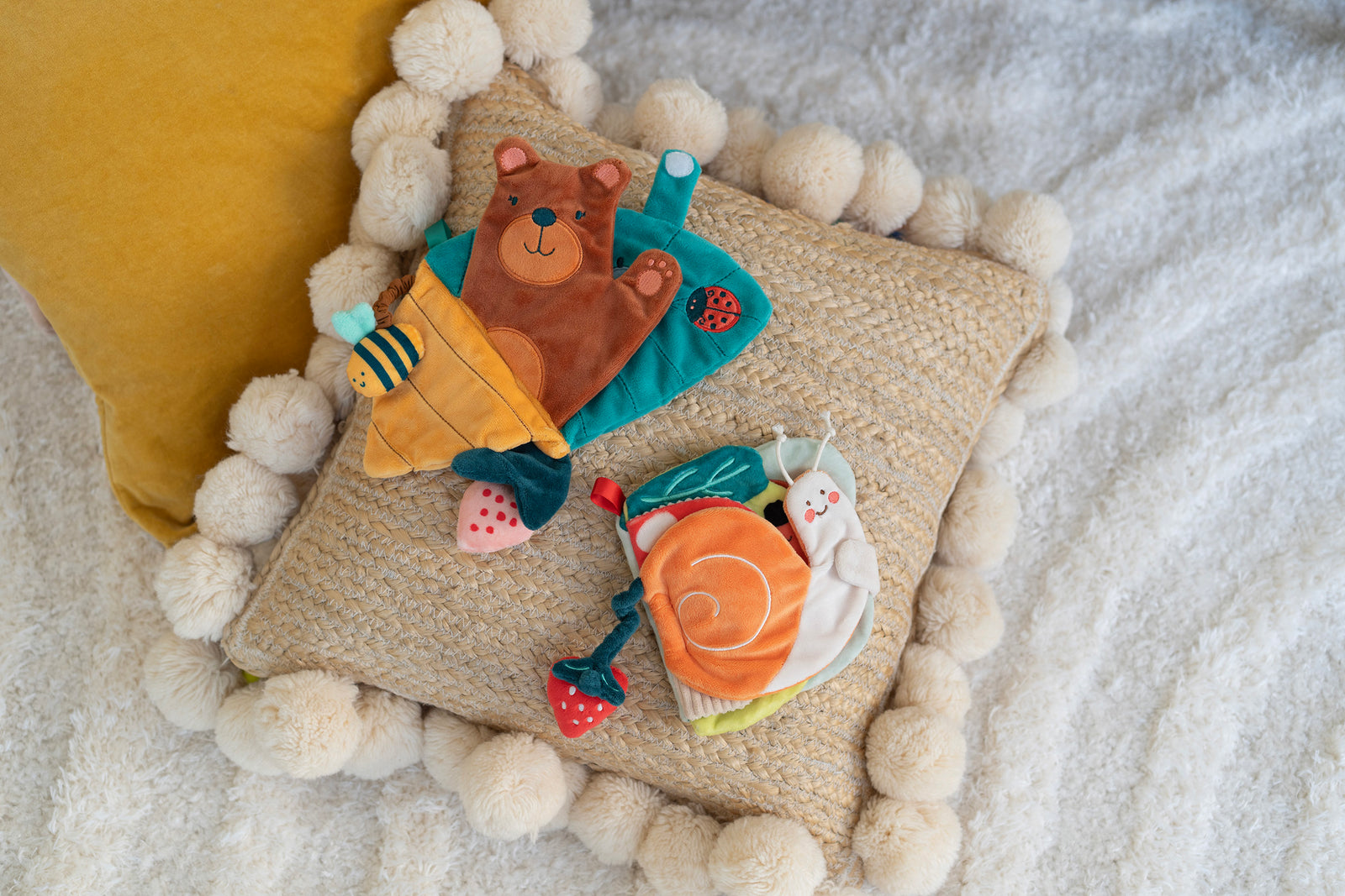 Manhattan Toy Silly Snail Soft Sensory Book – Crinkle & Texture Activity Book for Babies