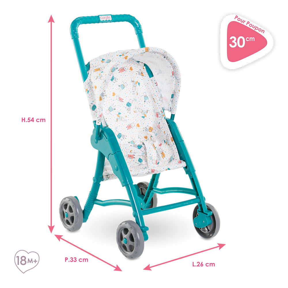 Corolle 12" Baby Doll Stroller Bears