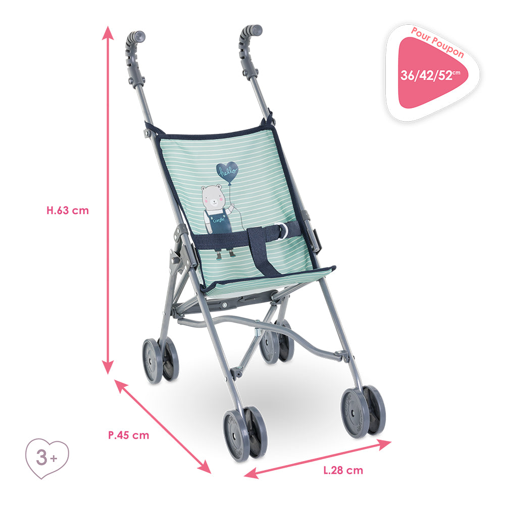 Corolle 14" 17" Doll Umbrella Stroller Sage