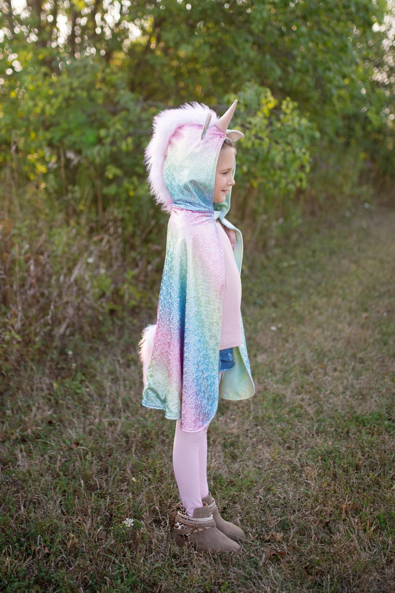 Great Pretenders Rainbow Reversible Unicorn Dragon Cape