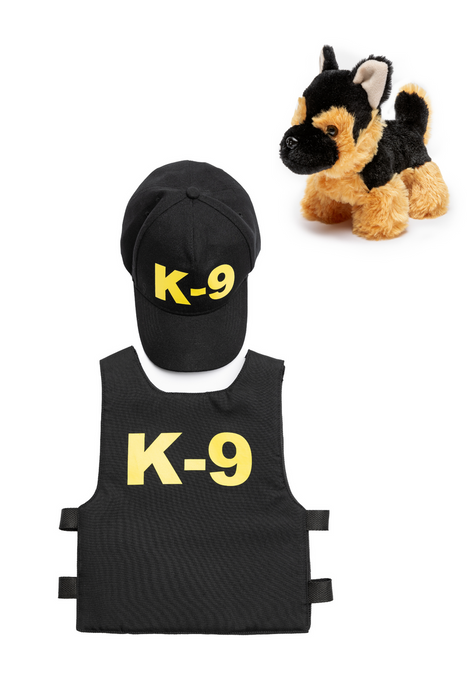 Great Pretenders K9 Unit Police Set, Vest, Hat & Plush Puppy, Size 3-4