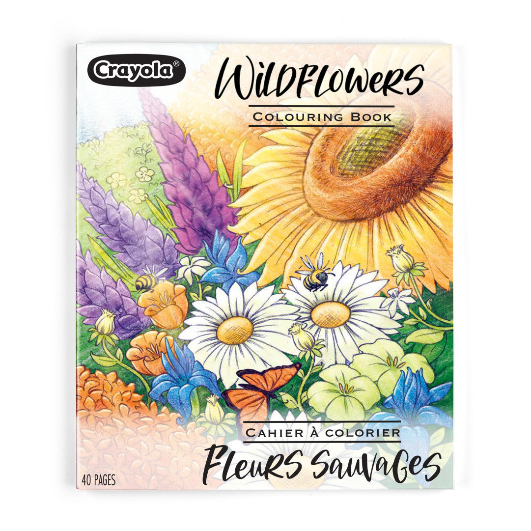 Crayola Wildflowers 40-Page Colouring Book – Botanical Colouring for Adults & Teens (Ages 12+)