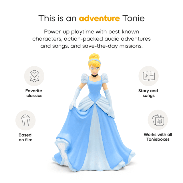 Tonies Disney Cinderella – Screen-Free Audio Tonie Figure with Stories & Songs for Kids (Ages 1+)