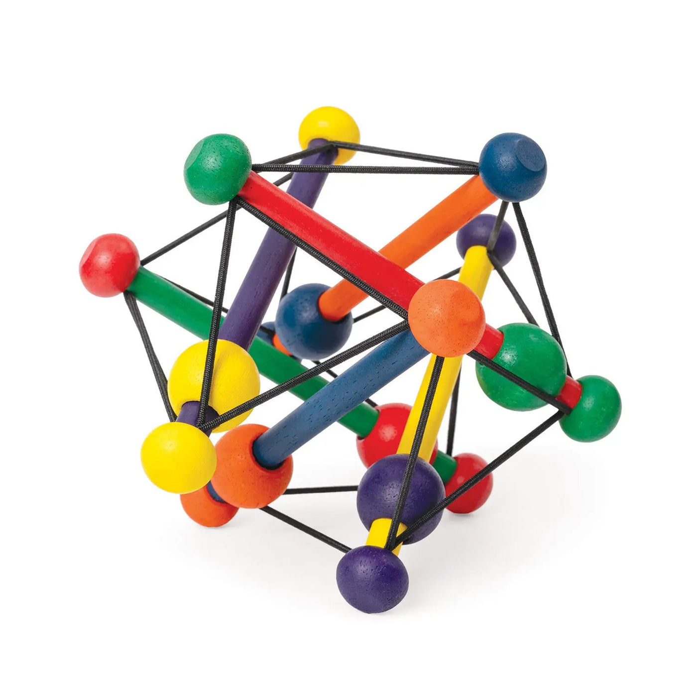 Manhattan Toy Skwish Classic Rattle & Teether – Iconic Wooden Baby Sensory Toy