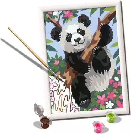 Ravensburger CreArt Kids Playful Panda – Large Paint by Numbers Art Kit (Ages 7+)