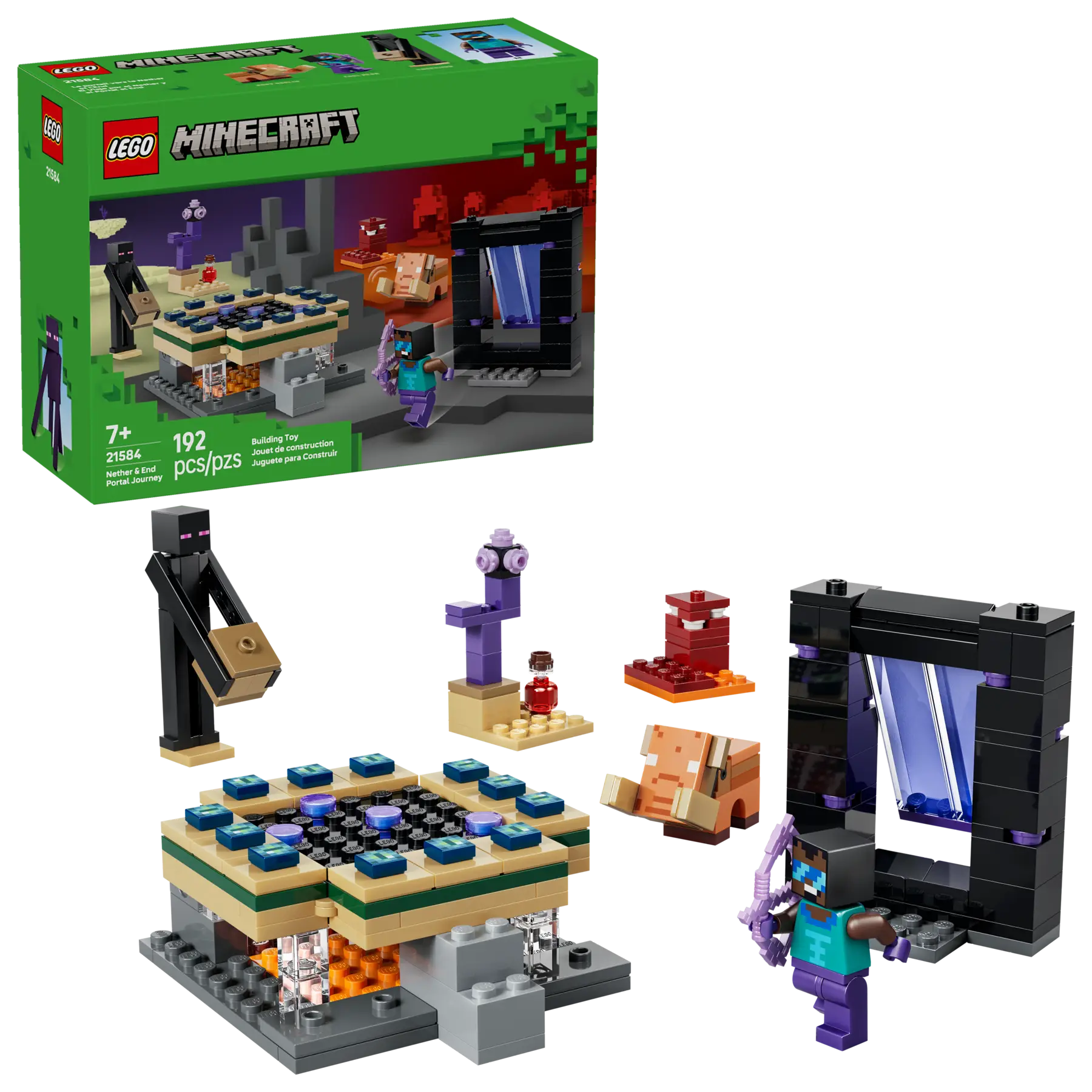 Lego Nether & End Portal Journey  (21584)