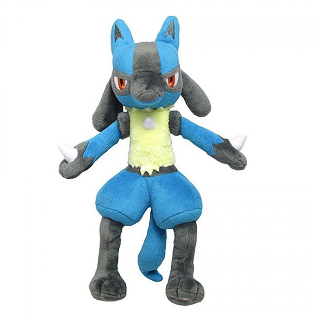 Pokémon Lucario All Star Collection Plush – Sanei Boeki PP12 Premium Japanese Collector Plush, 12 Inches (Ages 3+)