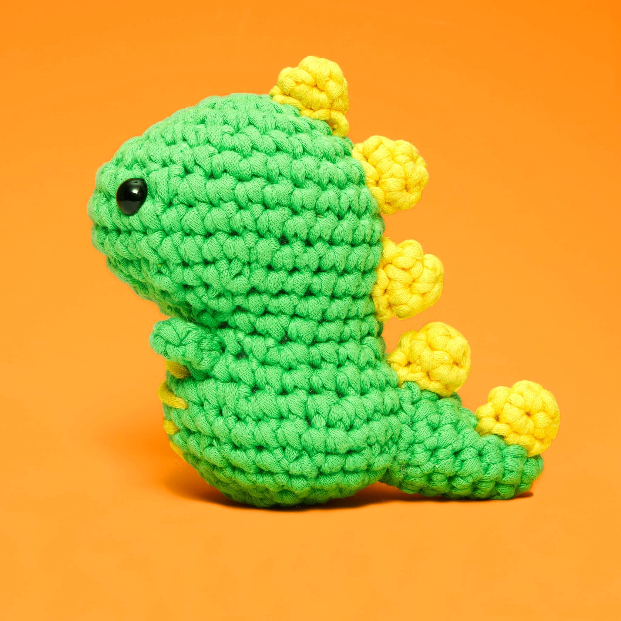 The Woobles Fred the Dinosaur Beginner Crochet Kit | Easy Amigurumi T-Rex for Ages 8+