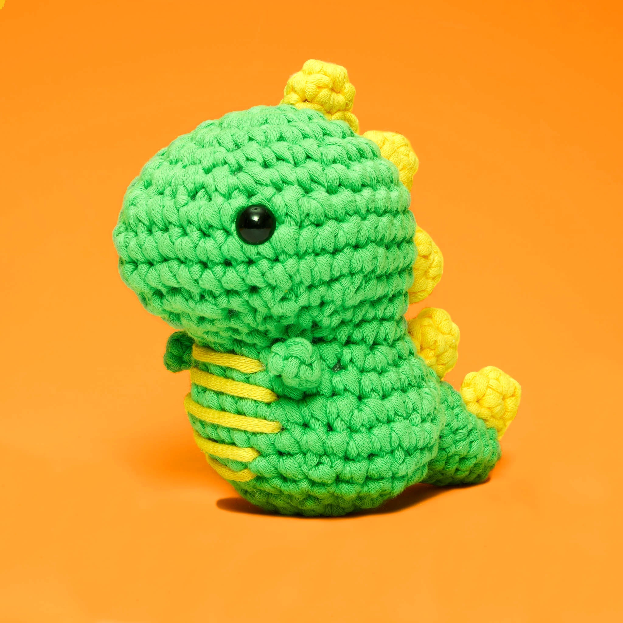 The Woobles Fred the Dinosaur Beginner Crochet Kit | Easy Amigurumi T-Rex for Ages 8+