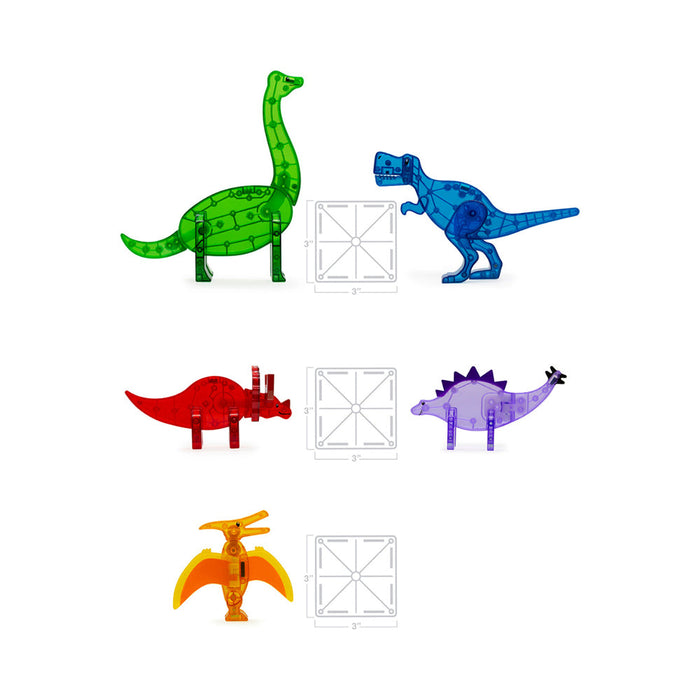 MAGNA-TILES Dinos (5 Piece Set)