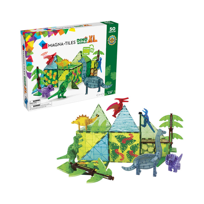 MAGNA-TILES Dino World XL (50 Piece Set)