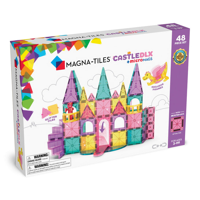 MAGNA-TILES Castle DLX + microMAGS (48 Piece Set)