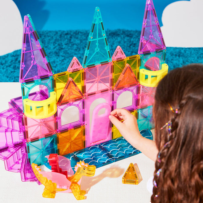 MAGNA-TILES Castle DLX + microMAGS (48 Piece Set)