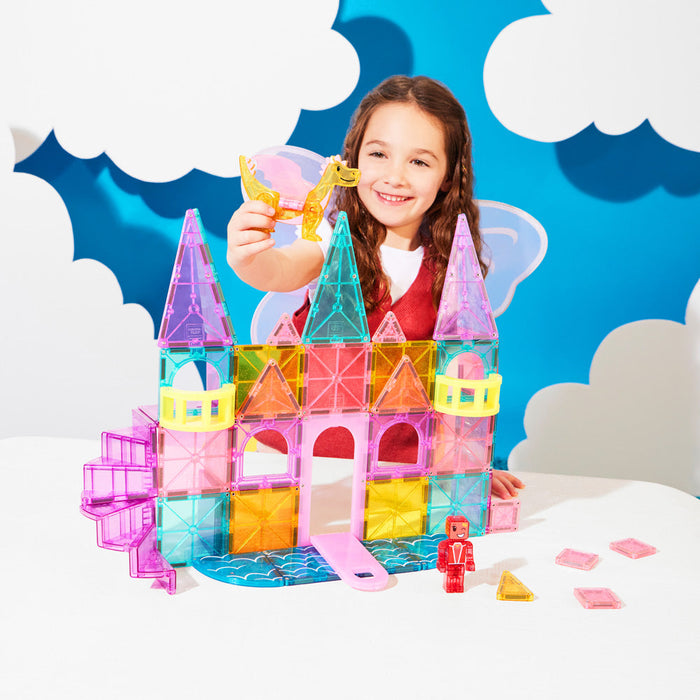 MAGNA-TILES Castle DLX + microMAGS (48 Piece Set)