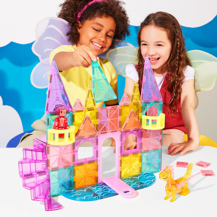 MAGNA-TILES Castle DLX + microMAGS (48 Piece Set)