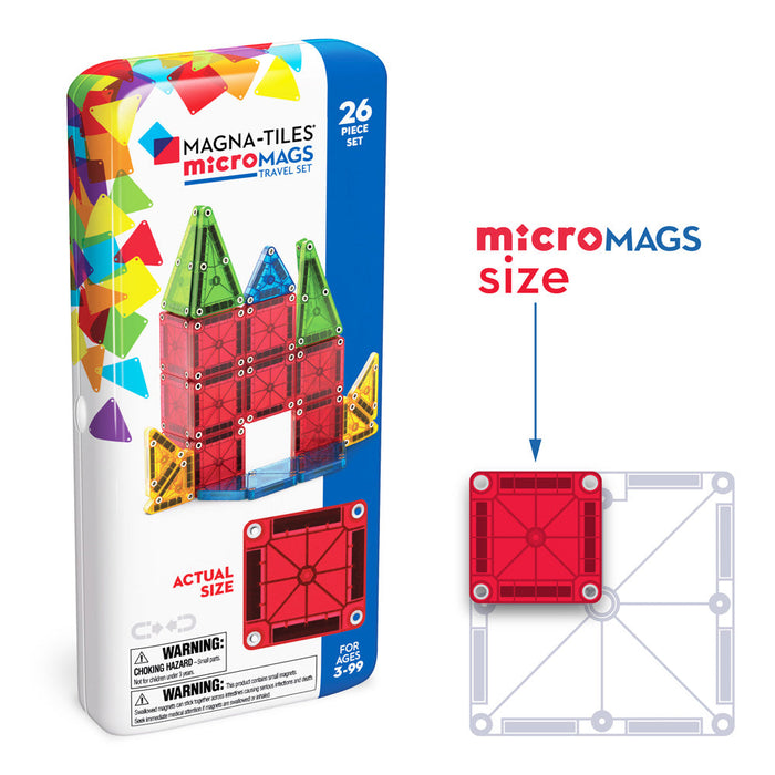 MAGNA-TILES microMAGS Travel (26 Piece Set)