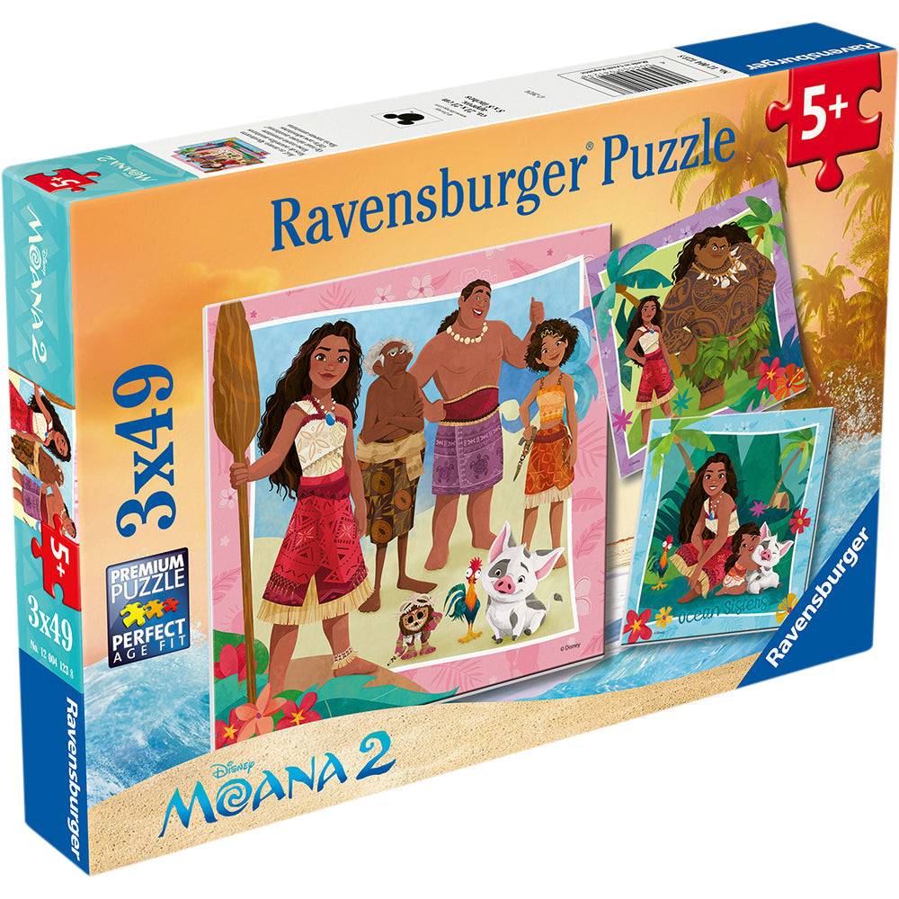 Moana 2 Off To New Adventures 3x49 pc Puzzle