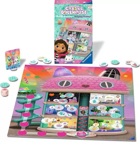 Ravensburger Gabby's Dollhouse Bring Along Game – Bilingual Kids Travel Game (Ages 4+)