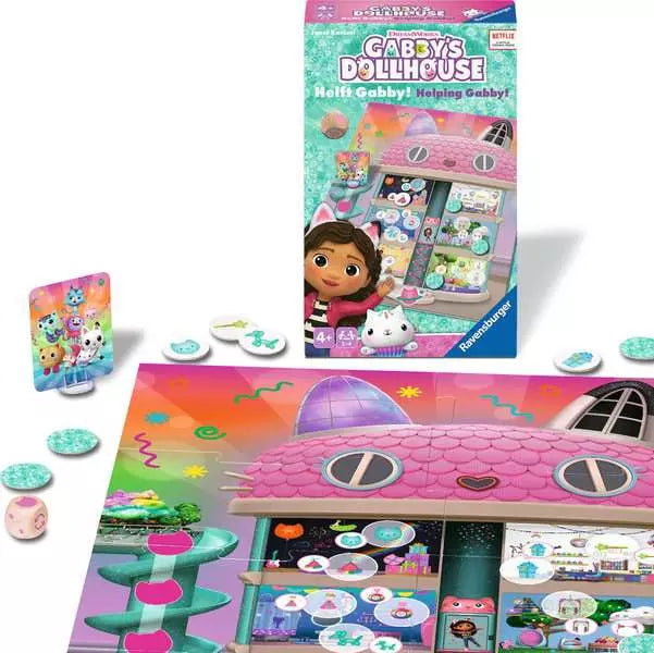 Ravensburger Gabby's Dollhouse Bring Along Game – Bilingual Kids Travel Game (Ages 4+)