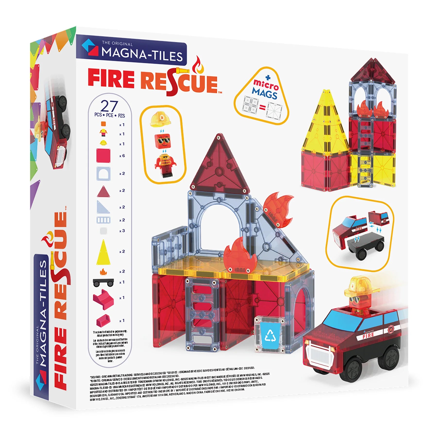 MAGNA-TILES Fire Rescue (27 Piece Set)