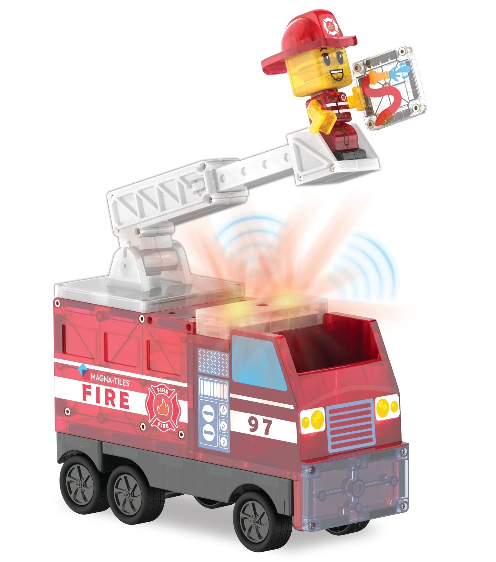 MAGNA-TILES Fire Station (50 Piece Set)