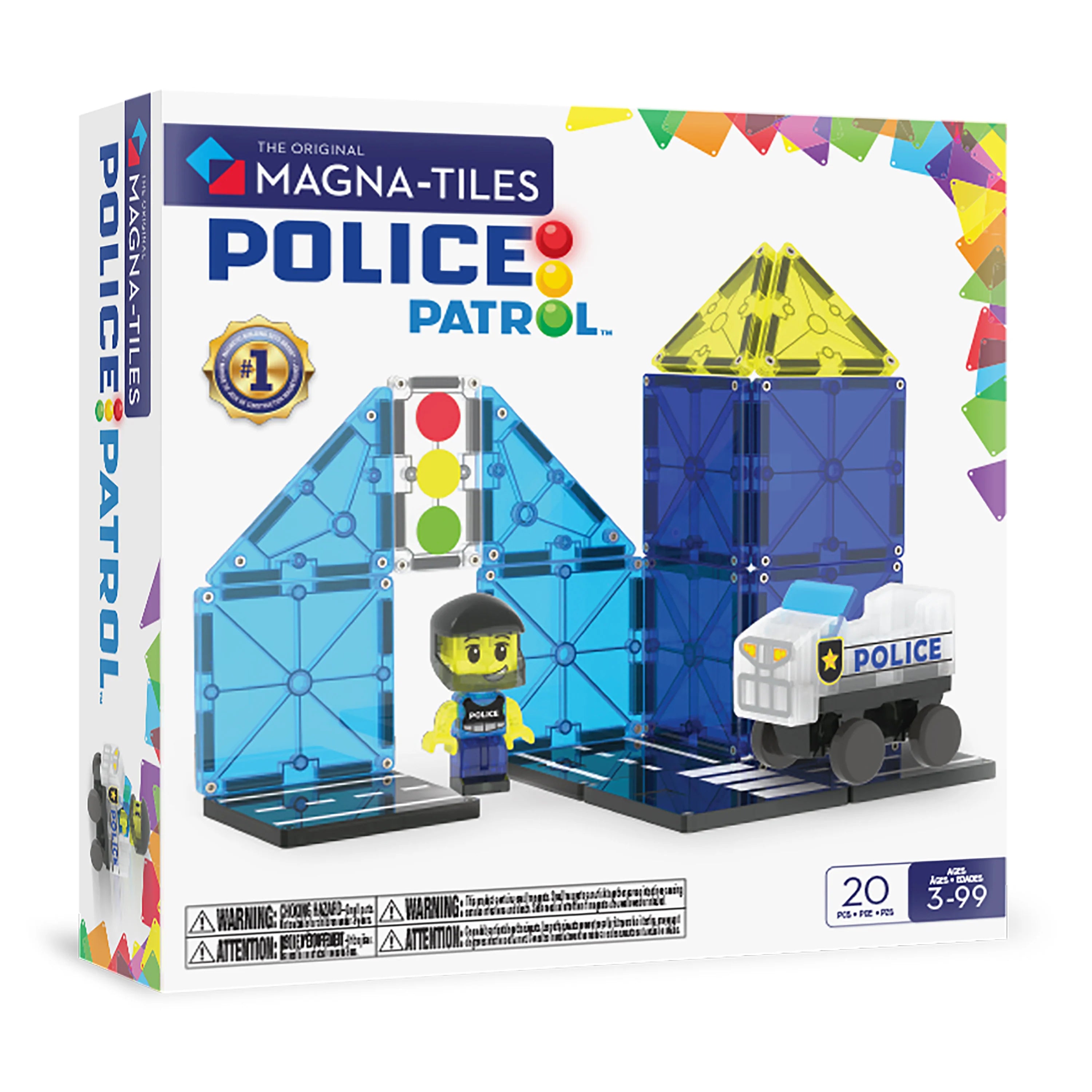 MAGNA-TILES Police Patrol (20 Piece Set)