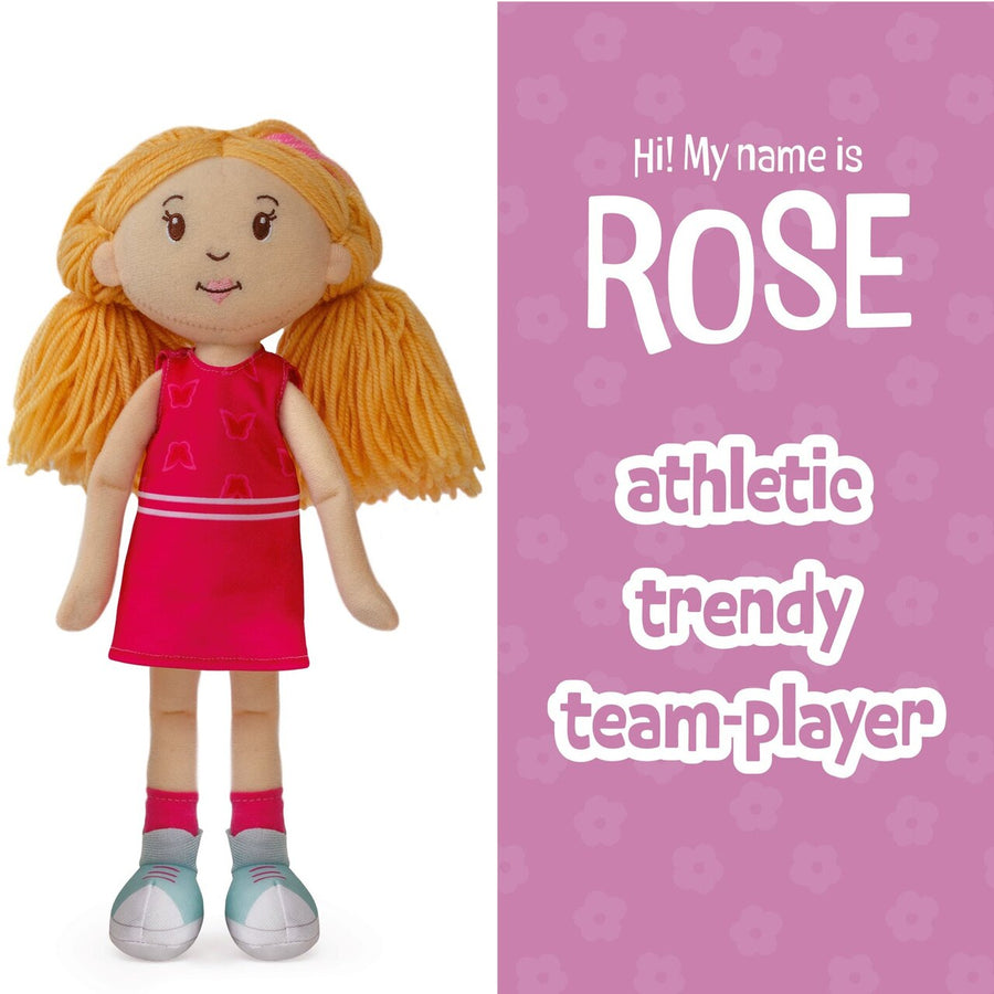 Manhattan Toy Groovy Girls Rose Soft Doll – 13" Posable Fashion Doll with Stylable Blonde Hair & Magnetic Hands (Ages 3+)