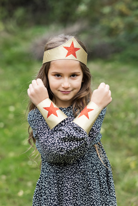 Great Pretenders Superhero Girl Headband & Arm Cuffs, 3pcs