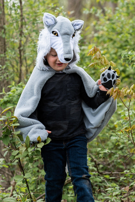 Great Pretenders Woodland Storybook Wolf Cape, Size 4-6