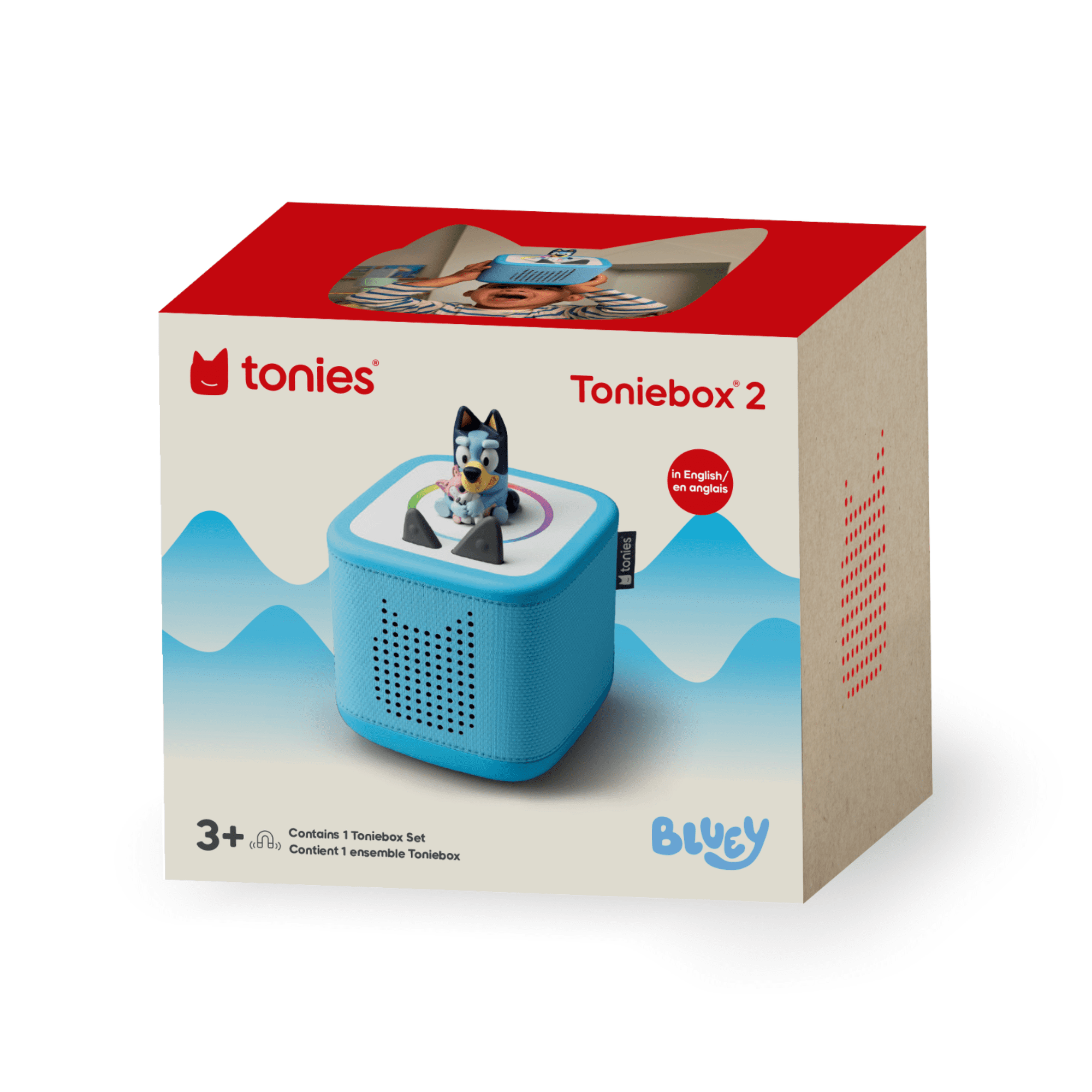 Tonies Toniebox 2 Starter Set Sky Blue Bluey – Screen-Free Audio Player for Kids with Bluey Tonie (Ages 1+)