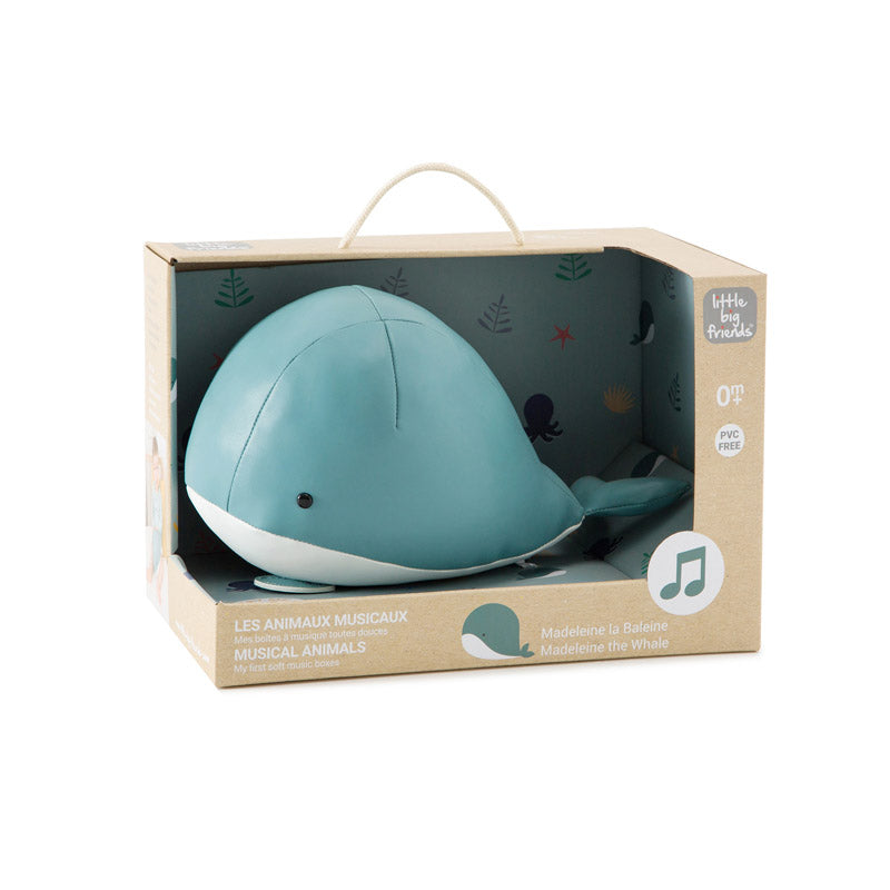 Little Big Friends Madeleine the Whale – Soft Musical Ocean Animal Toy with 3 Melodies (Ages 0+)