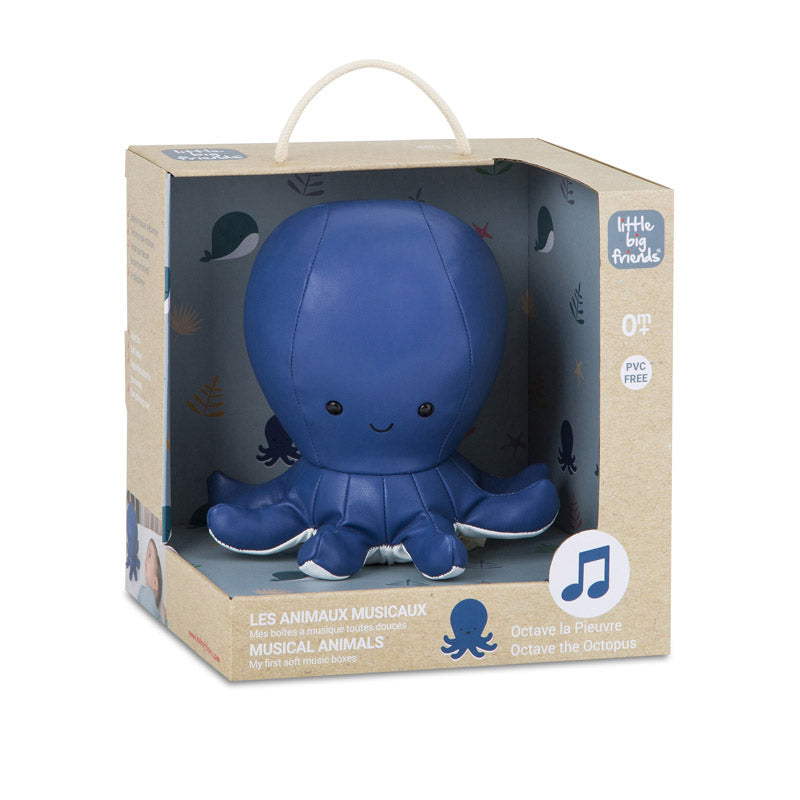 Little Big Friends Octave the Octopus – Soft Musical Ocean Animal Toy with 3 Melodies (Ages 0+)