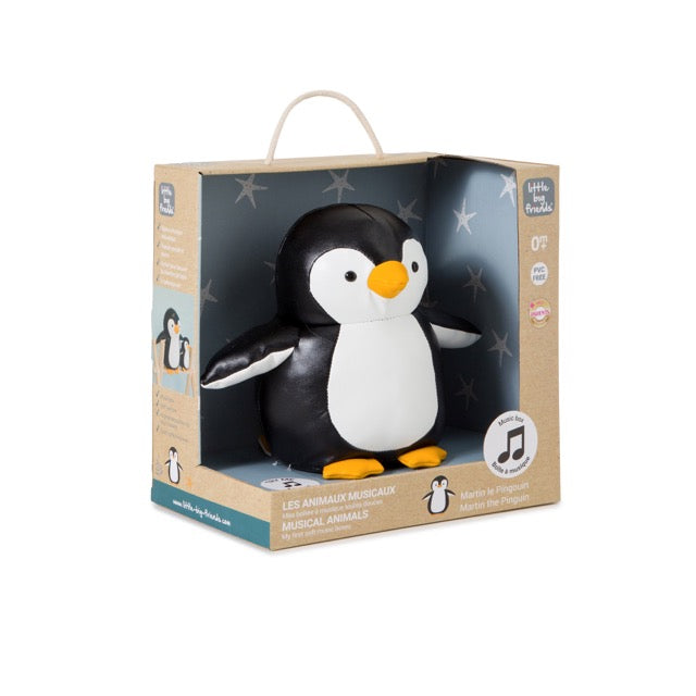 Little Big Friends Martin the Penguin – Soft Musical Ocean Animal Toy with 3 Melodies (Ages 0+)