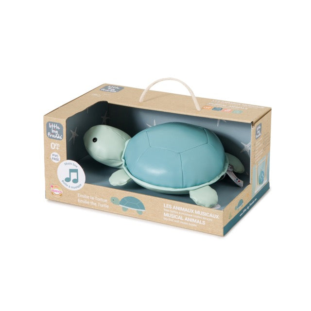 Little Big Friends Emilie the Turtle – Soft Musical Ocean Animal Toy with 3 Melodies (Ages 0+)