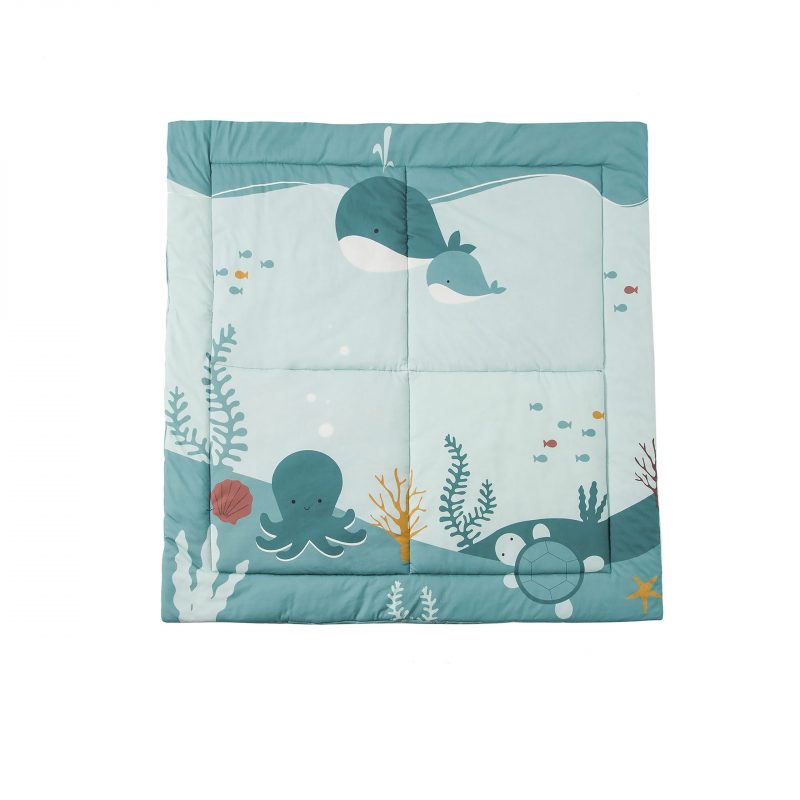 Little Big Friends Ocean Playmat - Patchwork Ocean – Ocean World Baby Toy (Ages 0+)