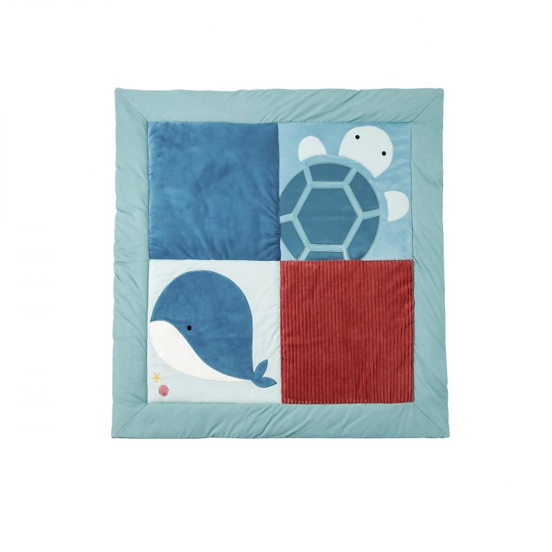 Little Big Friends Ocean Playmat - Patchwork Ocean – Ocean World Baby Toy (Ages 0+)