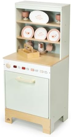Tender Leaf Toys Kitchen Dresser & Dishwasher – Premium Wooden Play Kitchen Set