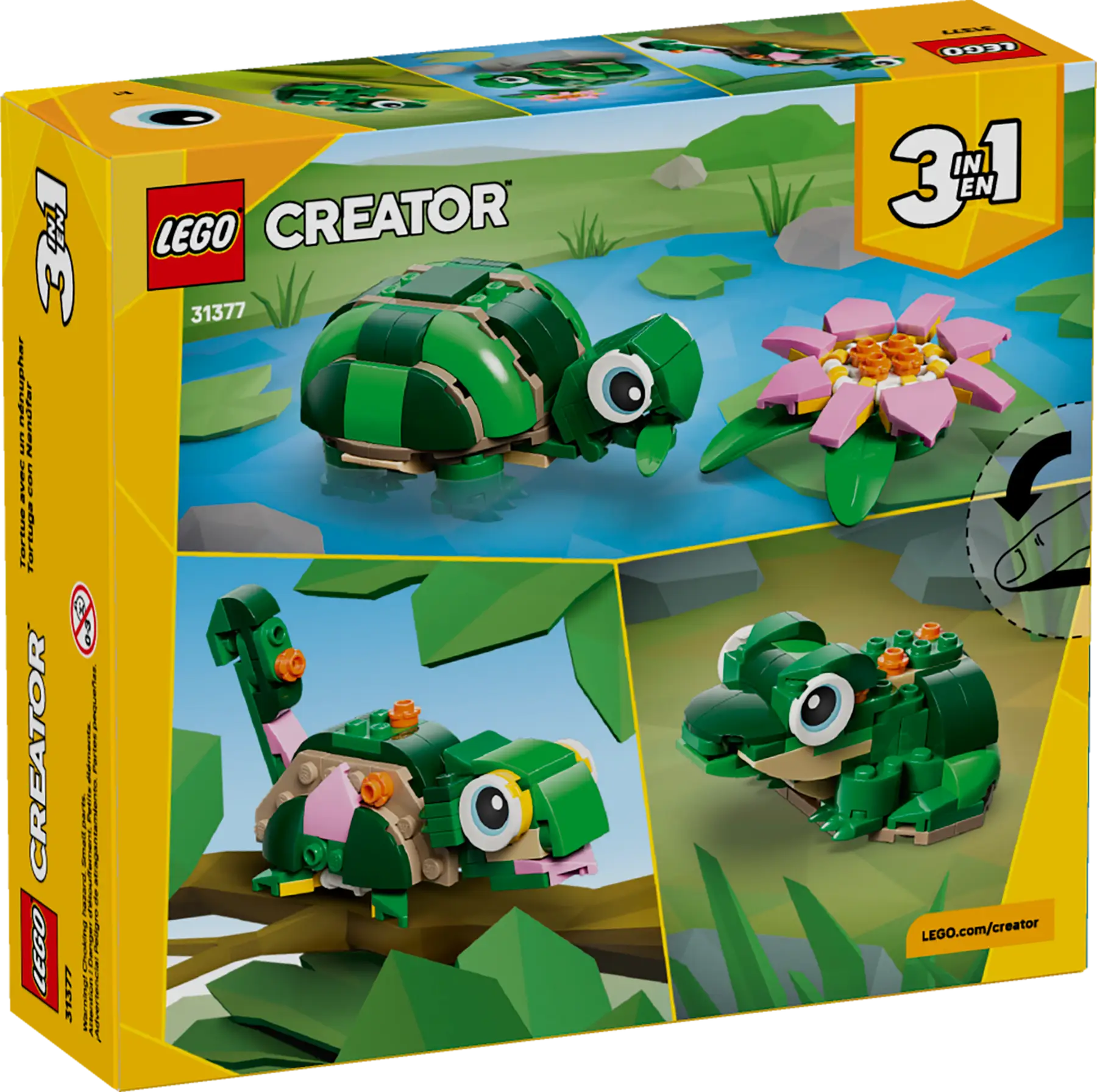 Lego Turtle with a Water Lily Flower (31377)