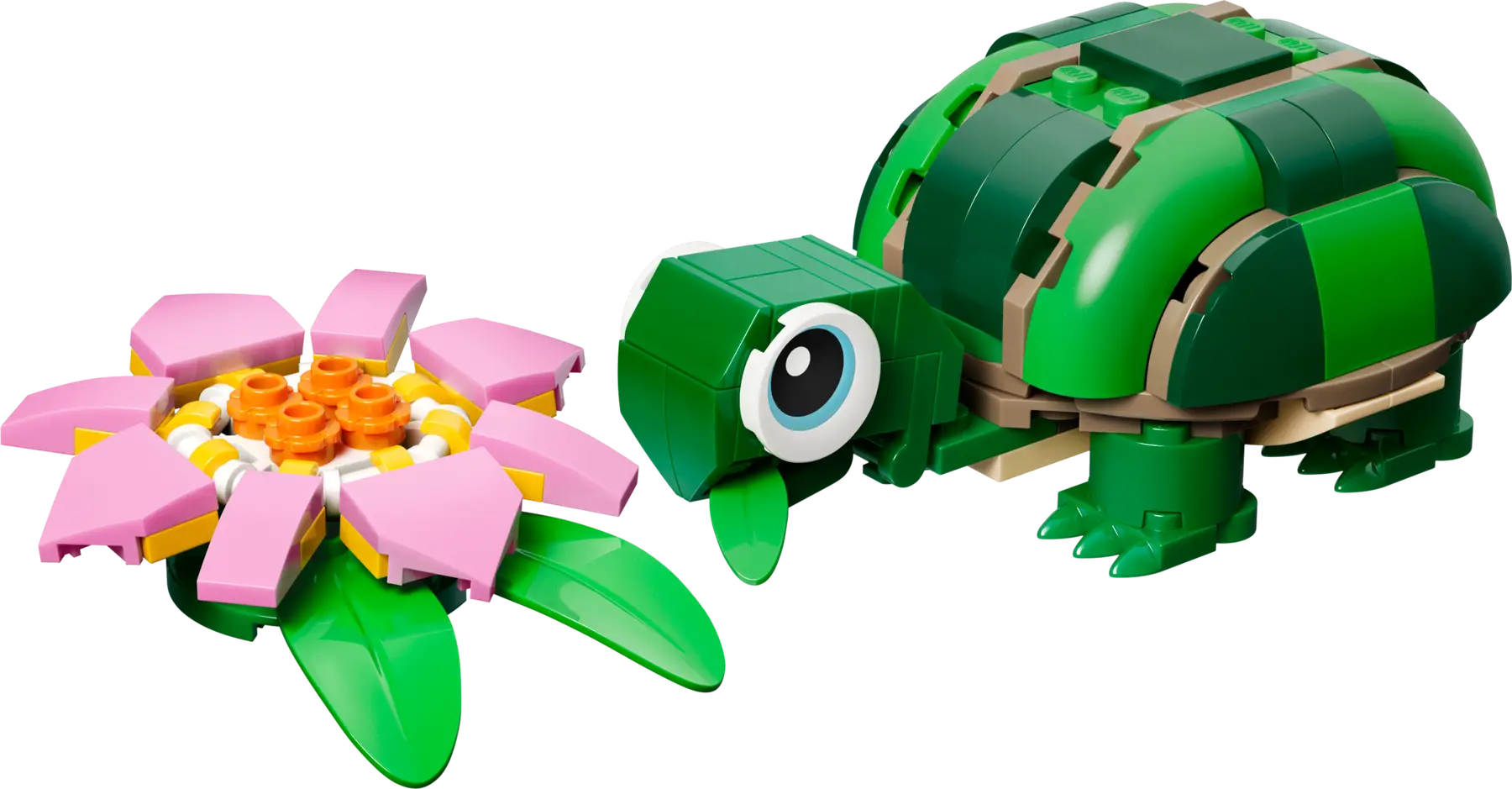 Lego Turtle with a Water Lily Flower (31377)