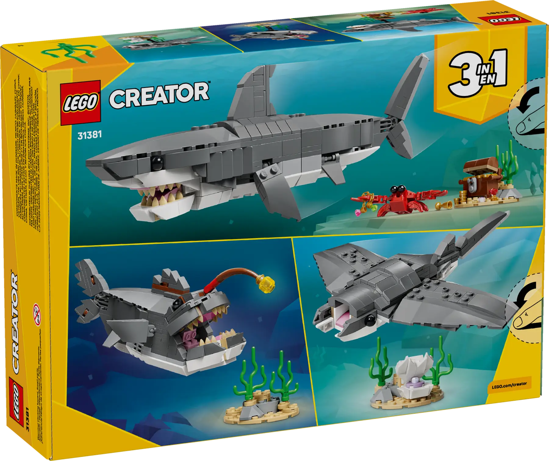 Lego Fierce Shark with a Treasure Chest (31381)