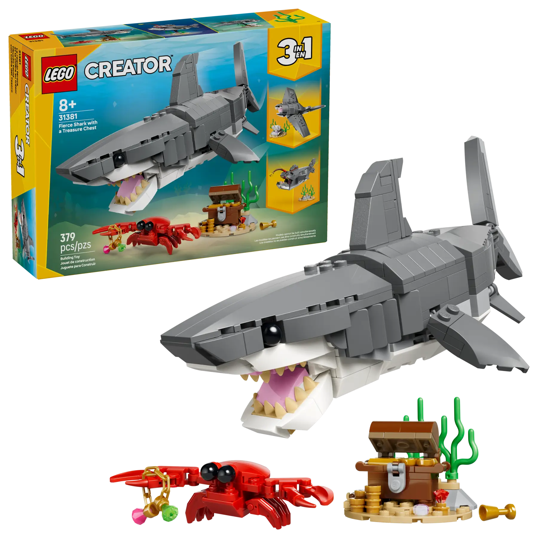 Lego Fierce Shark with a Treasure Chest (31381)