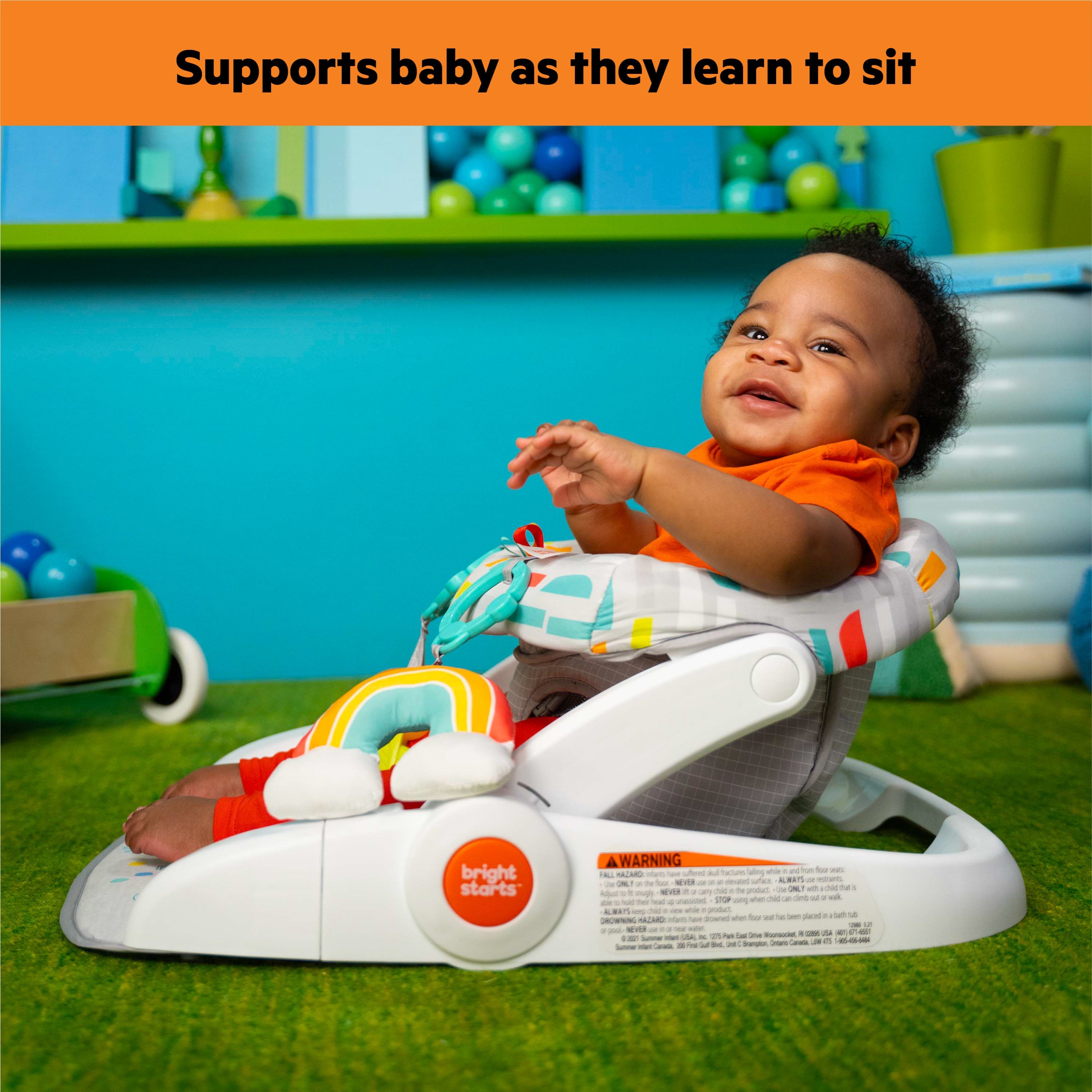 Bright Starts Playful Paradise Learn-to-Sit 2-Position Floor Seat